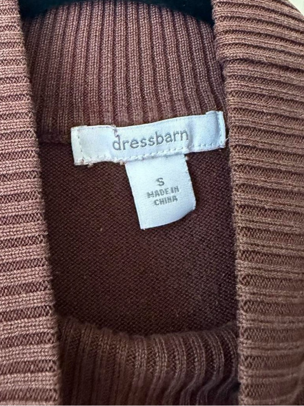 Brown Rib-Panel Sweater - Picture 2 of 3